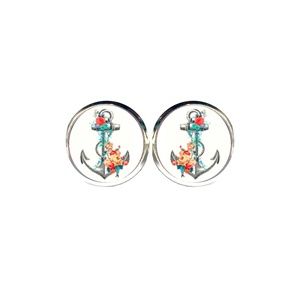 Floral Anchor Earrings